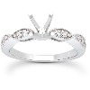 White gold Side-Stone ring with 10 diamonds (0.2ct)