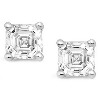 White gold studs with flander cut diamonds 3.75x3.75 mm (0.5ct)