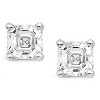 White gold studs with flander cut diamonds 2.5x2.5 mm (0.2ct)