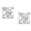 White gold studs with flander cut diamonds 4.75x4.75 mm (1ct)