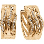 Red gold Diamond earrings with 40 diamonds (0.27ct)