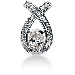 White gold fancy pendant with 21 diamonds (1.4ct)