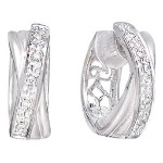 White gold Diamond earrings with 20 diamonds (0.07ct)