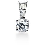White gold fancy pendant with 4 diamonds (0.9ct)