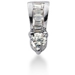 White gold fancy pendant with 5 diamonds (0.53ct)