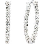White gold Diamond earrings with 50 diamonds (0.75ct)