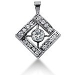 White gold fancy pendant with 17 diamonds (0.62ct)