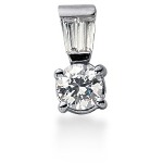 White gold fancy pendant with 3 diamonds (0.87ct)