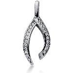 White gold fancy pendant with 21 diamonds (0.52ct)