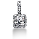 White gold fancy pendant with 23 diamonds (0.97ct)