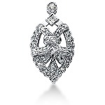 White gold fancy pendant with 44 diamonds (0.43ct)