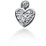 White gold heart shaped pendant with 8 diamonds (0.15ct)