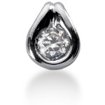 White gold solitaire pendant with round, brilliant cut diamond (0.3ct)