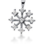 White gold fancy pendant with 9 diamonds (0.9ct)