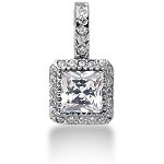 White gold fancy pendant with 27 diamonds (1.51ct)