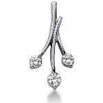 White gold fancy pendant with 3 diamonds (0.8ct)