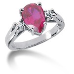 Pink Topaz Ring in Platinum with 2 diamonds (0.14ct)