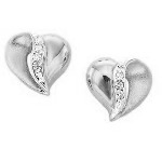 White gold Diamond earrings with 10 diamonds (0.03ct)