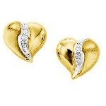 Yellow gold Diamond earrings with 10 diamonds (0.03ct)