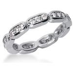 Palladium Eternity Ring with round, brilliant cut diamonds (0.54ct)