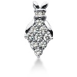 White gold fancy pendant with 12 diamonds (0.96ct)