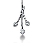 White gold fancy pendant with 3 diamonds (0.3ct)