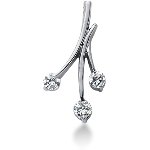 White gold fancy pendant with 3 diamonds (0.5ct)