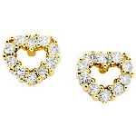 Yellow gold Diamond earrings with 18 diamonds (0.36ct)