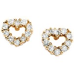 Red gold Diamond earrings with 18 diamonds (0.36ct)