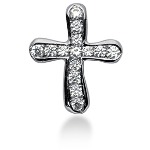 White gold cross pendant with 14 diamonds (0.36ct)