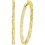 Yellow gold Diamond earrings with 100 diamonds (1ct)