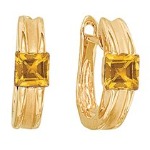 Citrine Earrings in Yellow gold