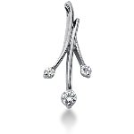 White gold fancy pendant with 3 diamonds (0.18ct)
