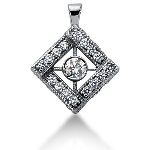 White gold fancy pendant with 17 diamonds (0.78ct)