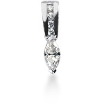 White gold fancy pendant with 5 diamonds (0.45ct)