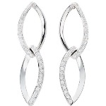 White gold Diamond earrings with 54 diamonds (0.54ct)