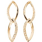 Red gold Diamond earrings with 54 diamonds (0.54ct)