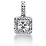 White gold fancy pendant with 22 diamonds (1.21ct)