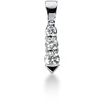 White gold fancy pendant with 3 diamonds (0.27ct)