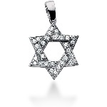 White gold star shaped pendant with 30 diamonds (0.84ct)