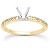 Yellow gold Side-Stone ring with 16 diamonds (0.16ct)