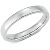 3mm White gold Comfort Fit Wedding Band  Size 49 / 15,6 mm