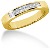 Yellow gold  Engagament ring w. 7 princess cut diamonds (0.35ct)