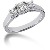 White gold Three-Stone Diamond Engagement Ring (0.65ct)