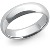 6mm White gold Comfort Fit Wedding Band