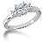 White gold Three-Stone Diamond Engagement Ring (1.05ct)