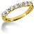Yellow gold  Engagament ring w. 7 round, brilliant cut diamonds (0.7ct)