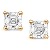 Red gold studs with flander cut diamonds 3x3 mm (0.3ct)