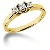 Yellow gold Three-Stone Diamond Engagement Ring (0.35ct)