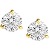 Yellow gold studs with round, brilliant cut diamonds 4.8 mm (0.8ct)